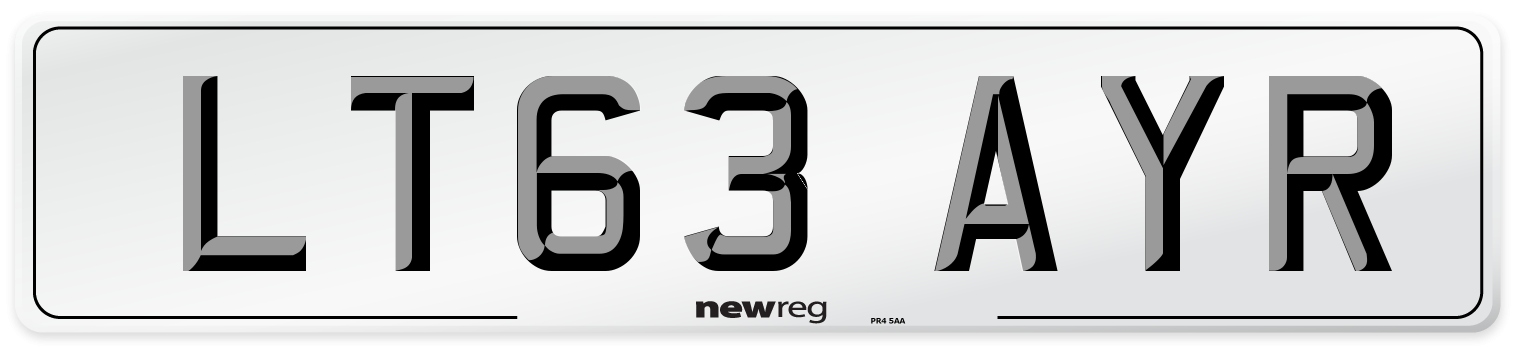 LT63 AYR Number Plate from New Reg